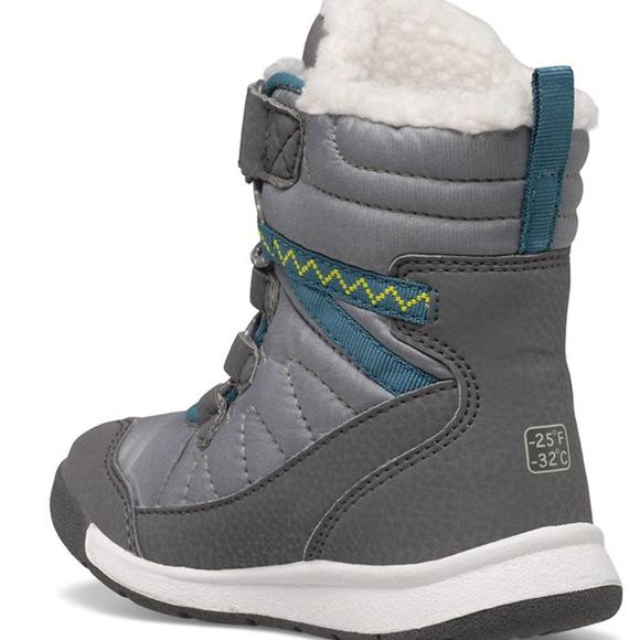 NEW MERRELL little kid-snow crush 3.0 waterproof jr. boot in grey - Picture 3 of 4